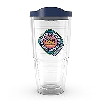 Tervis Margaritaville 5 O'Clock Made in USA Double Walled Insulated Tumbler Travel Cup Keeps Drinks Cold & Hot, 24oz, Classic