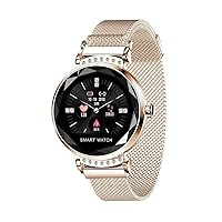 New Women Calories Fitness Tracker Sport Smart Watch Lady Bracelet for iPhone Android (Gold)