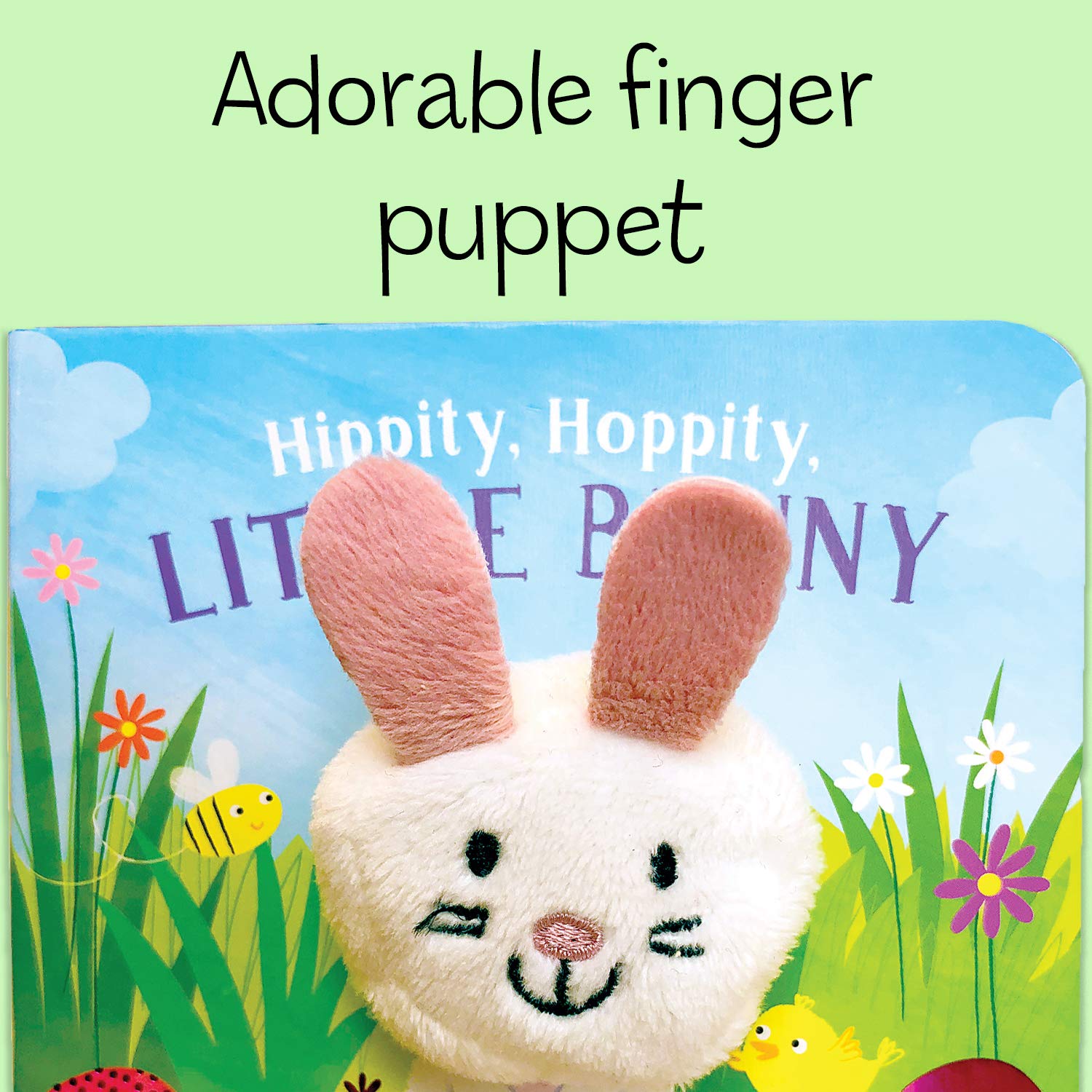 Hippity, Hoppity, Little Bunny - Finger Puppet Board Book for Easter Basket Gifts or Stuffer Ages 0-3