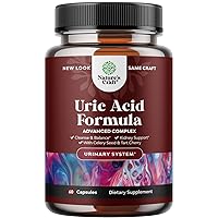 Uric Acid Vitamins for Men and Women – Herbal Full Body Cleanse Joint Support Muscle Recovery and Kidney Support Supplement - Dietary Supplement Pure Tart Cherry Milk Thistle and Bromelain Antioxidant