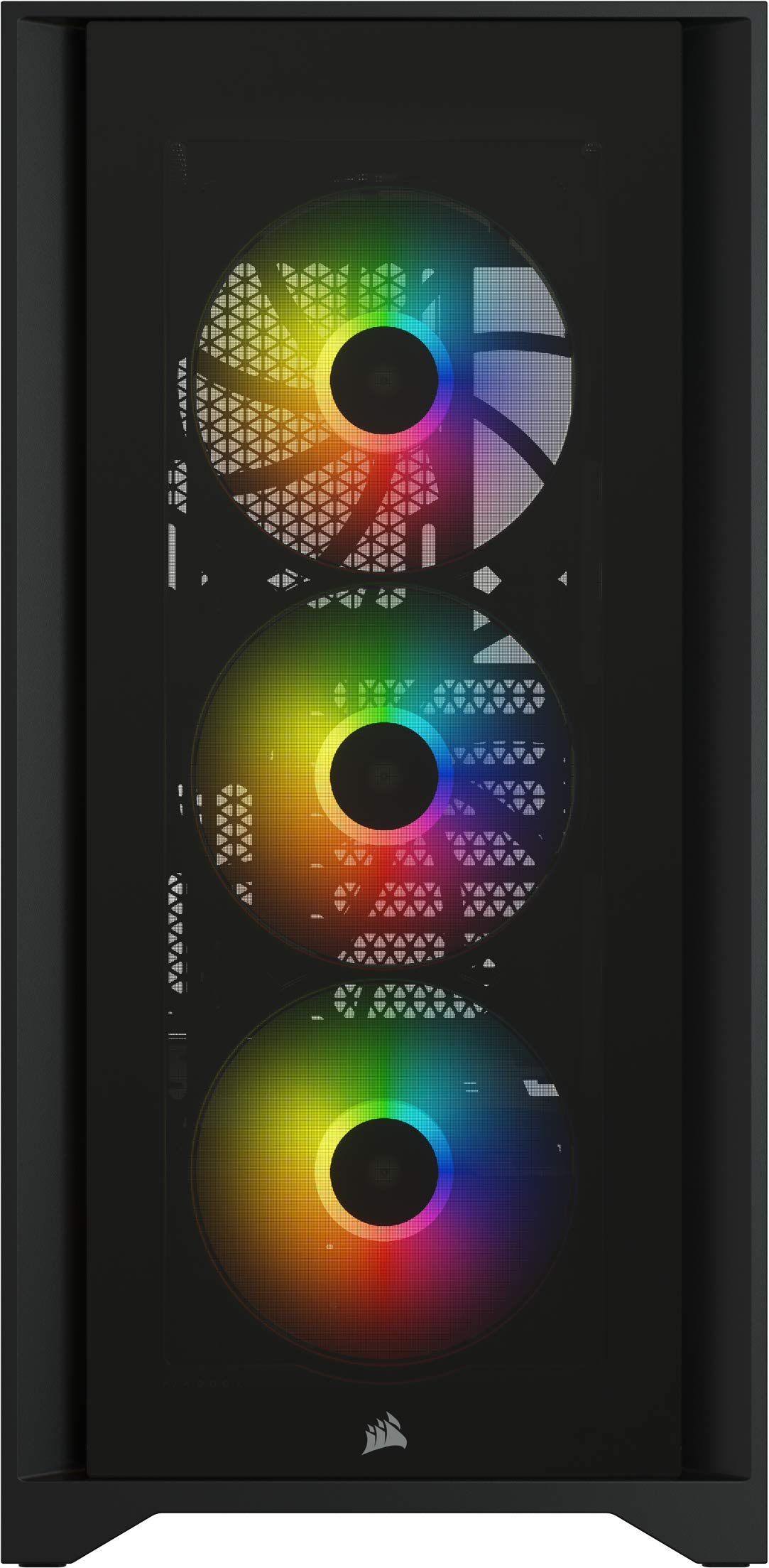 CORSAIR iCUE 4000X RGB Tempered Glass Mid-Tower ATX PC Case - 3X SP120 RGB Elite Fans - iCUE Lighting Node CORE Controller - High Airflow - Black