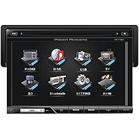 Power Acoustik PD-710B Single-DIN Multimedia Source with Detachable 7-Inch Oversize LCD Touchscreen including Bluetooth 2.0