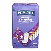 FitRight Incontinence Bladder Control Pads, Light Absorbency, 3.5