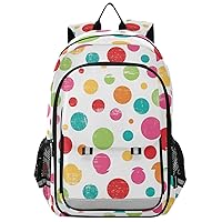 ALAZA Colorful Polka Dot Backpacks Reflective Safety Backpack