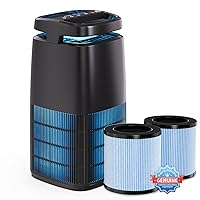 POMORON MJ002H Air Purifier for Home(One 3-Layer Original Filter Included) and One Set of 4-Layer Premium Filters(2 Packs)