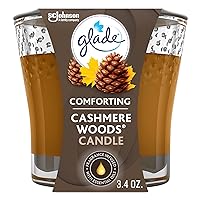 Glade Candle Jar, Air Freshener, Cashmere Woods, 3.4 Oz