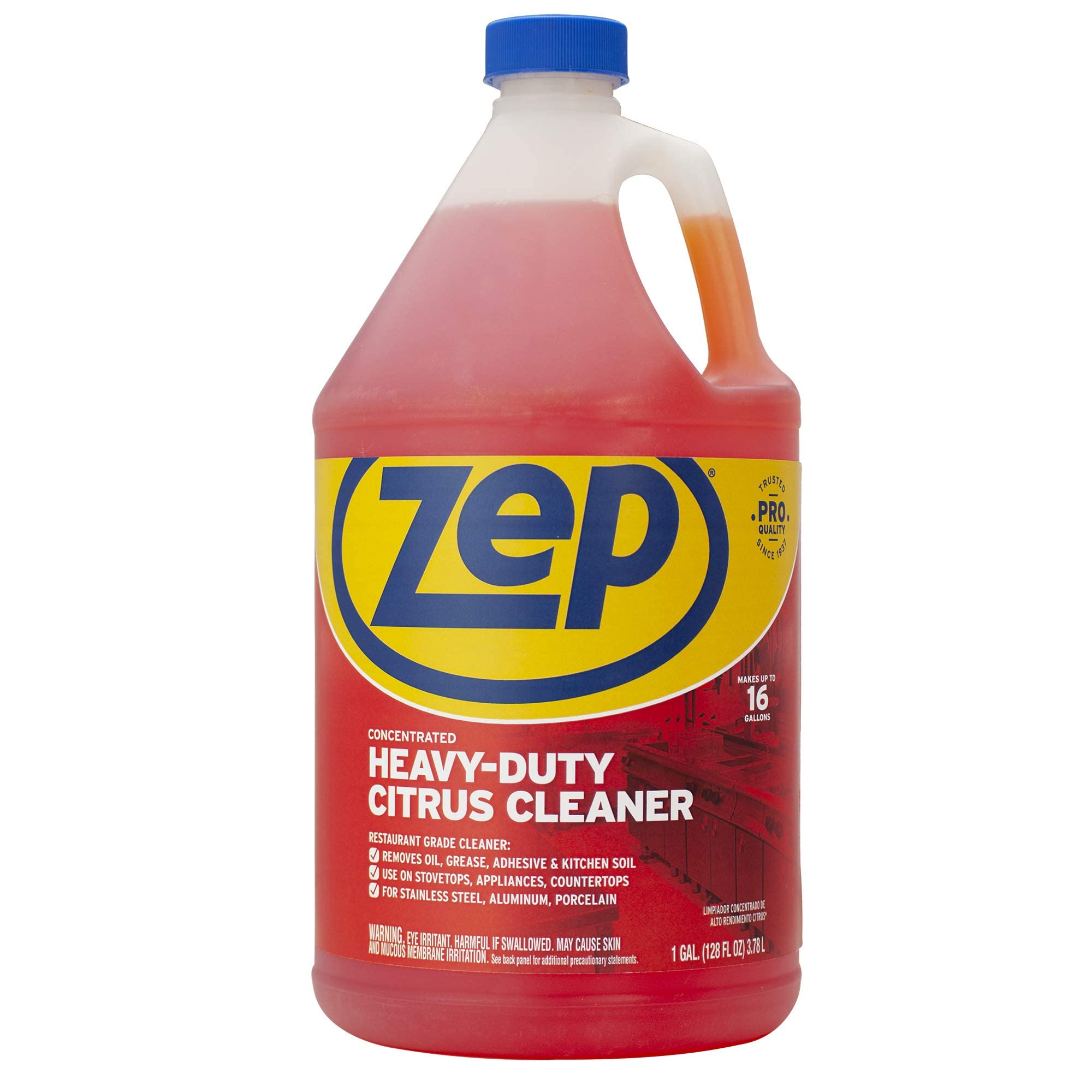 Zep Heavy-Duty Citrus Degreaser Refill - 1 Gallon - ZUCIT128 - Professional Strength Cleaner and Degreaser, Concentrated Pro Formula