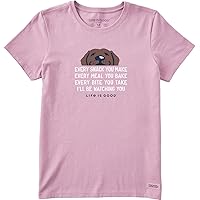 Life is Good - Womens I'll Be Watching You Chocolate Lab T-Shirt
