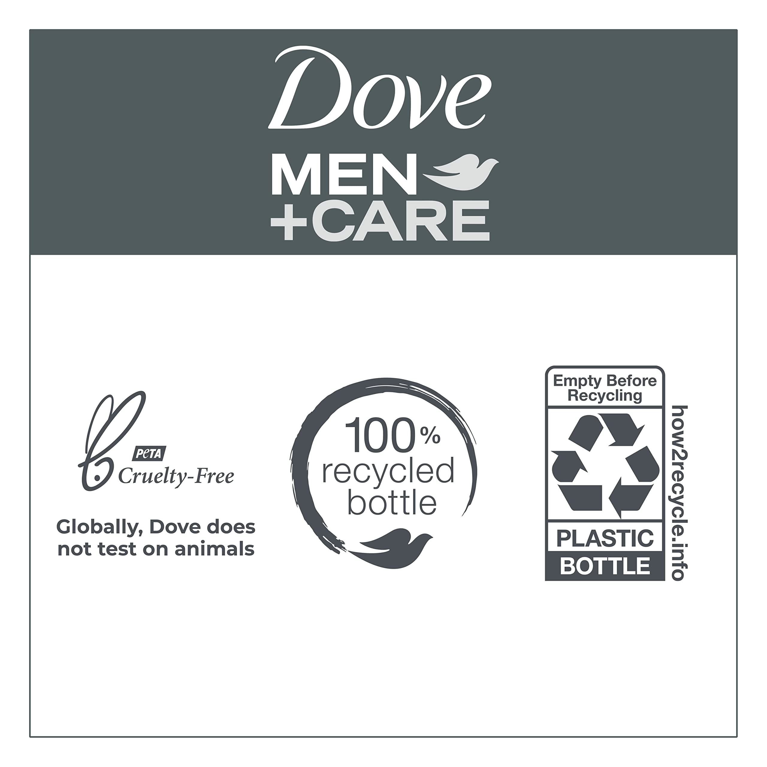 Dove Men+Care 2 in 1 Shampoo and Conditioner Youthfull Revitalize 3 Count For Fine, Thin Hair Men's Shampoo and Conditioner with Bamboo Extract + Biotin 20.4 oz