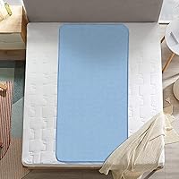 Hospital Bed Pads 34'' x 76'' 4 Pack, Non-Slip Waterproof Pee Pads and Mattress Pad Protector, Washable Bed Wetting Incontinence Chuck Pads for Kids, Elderly Seniors, Blue