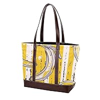 Tote Bag for Women, Large Tote Bag, Women's Tote Handbags, Yellow Leopard Print Modern, Tote Bags Women