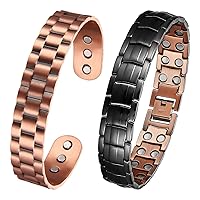 MagEnergy Copper Bracelet for Men 99.9% Mens Copper Adjustable Bracelet for Arthritis with Magnets Joint Pain Relief, Arthritis,