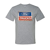 Ford Truck Vintage Color Wooden Plaque Licensed Official Mens T-Shirts