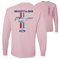Ford Mustang Pony Official Licensed Logo Front and Back Mens Long Sleeves