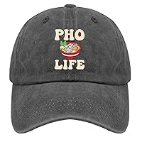Pho Life Funny Vietnamese Pho Noodle Mens hat Vintage Cotton Washed Baseball Caps Adjustable Dad Hat