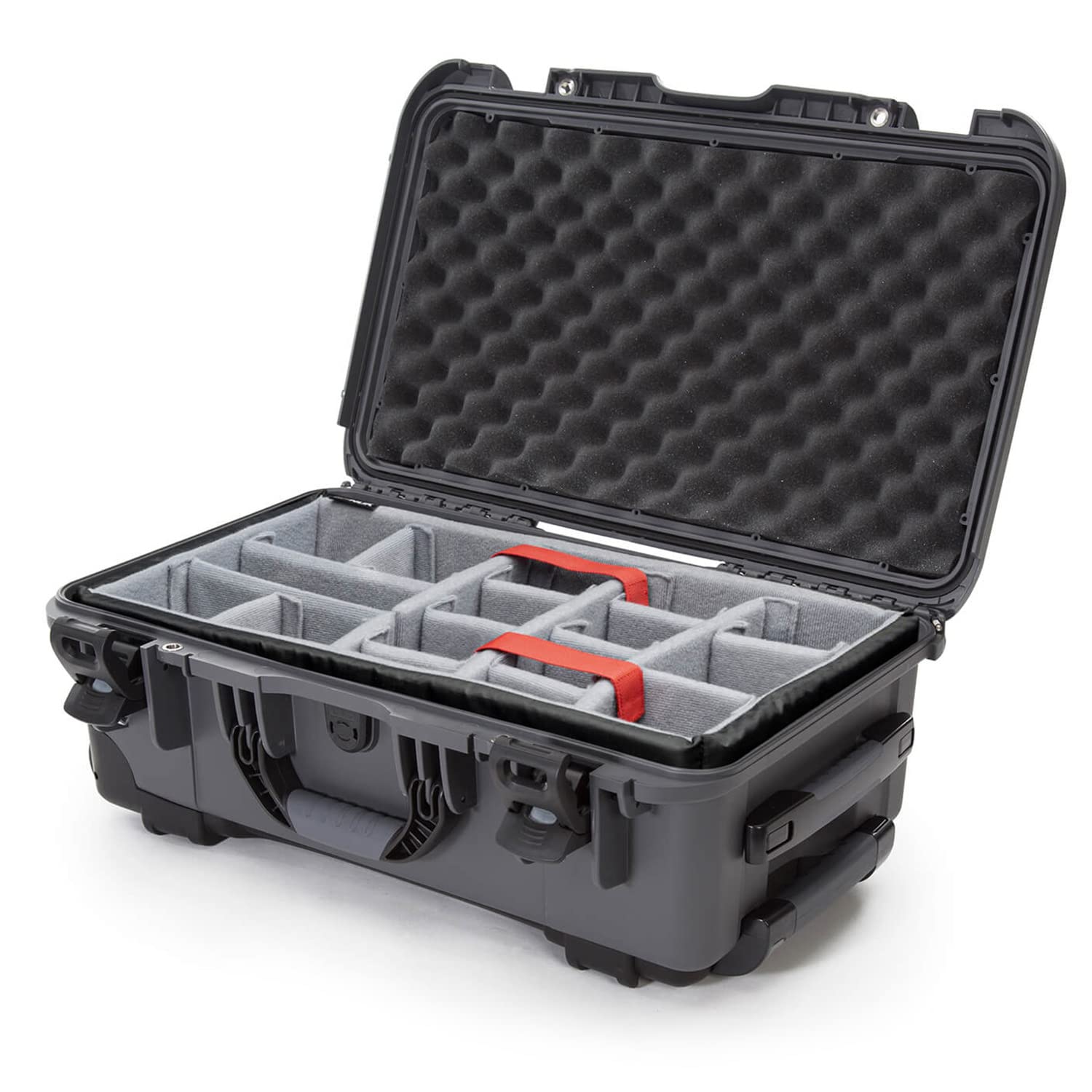 Nanuk 935 Waterproof Carry-On Hard Case with Wheels and Padded Divider - Graphite