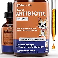 Natural Antibiotics for Cats - Cat Antibiotics - Cat Antibiotic - Pet Antibiotics - Cat Immune Support - Antibiotic for Cats - Cat Multivitamin - Cat UTI Antibiotics - 1 fl oz - Chicken Flavor