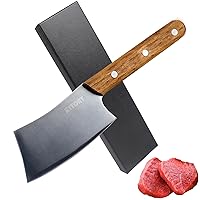 Kitory Mini Cleaver Knife, 4'' Little Multi-functional Steak Knife Chinese Kitchen Chef Knife Small Blade with Long Handle Vagetable & Fruit Chopping Knife HS14M, 2024 Gifts