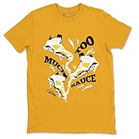 6s Yellow Ochre Design Printed Too Much Sauce Sneaker Matching T-Shirt