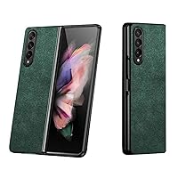 Luxury Phone Case, for Samsung Galaxy Z Fold 4 Case 7.6 Inch 2022 [Non-Slip Shockproof] Cover Made of Alcantara Material,Green
