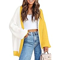 PRETTYGARDEN Fall Cardigan for Women 2024 Casual Long Sleeve Open Front Cable Knit Sweater Outerwear