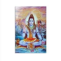 IDIDOS Shiva Kundalini Yoga Meaning Lord Shiva Hindu God Canvas Art Poster Canvas Poster Bedroom Decor Office Room Decor Gift Unframe-style 12x18inch(30x45cm)