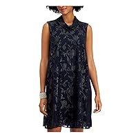 Connected Apparel Womens Cowlneck Jacquard Cocktail and Party Dress