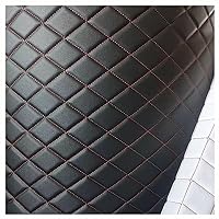 Faux Leather Fabric Leather Diamond Stitch Padded Cushion Linen Wadding Faux Leather Interior Vehicle Upholstery Fabric,Multiple Colors and Sizes (Color : Black 1, Size : 1.6X10m)