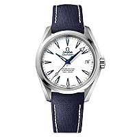 Omega Seamaster Aqua Terra Automatic White Dial Blue Nylon Men's Watch 23192392104001