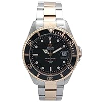 ELGIN Watch 200M Waterproof Automatic Movement Made in Japan Rotating Bezel Stainless Steel Black ~ Combination FK1405PS-B Men's