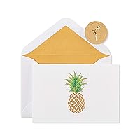 Papyrus Blank Cards with Envelopes, Pineapple (16-Count)