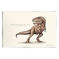 Stupell Industries Educational T-Rex Dinosaur Wall Plaque Art, Design by Stephanie Workman Marrott