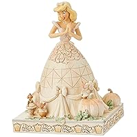 Disney Traditions by Jim Shore White Woodland Cinderella Figurine, 8 Inch, Multicolor