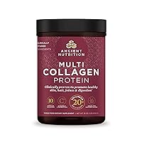 Ancient Nutrition Collagen Powder Protein with Probiotics, Unflavored Multi Collagen Protein with Vitamin C, 45 Servings, Hydrolyzed Collagen Peptides Supports Skin and Nails, Gut Health, 16 0z