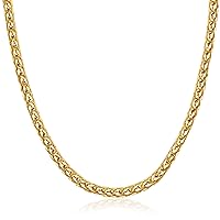 Sterling Silver Italian 2.5mm Solid Franco Square Box Link 925 Yellow Gold Plated Chain Necklace