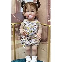 22 Inches Cute Lifelike Happy as Can be Reborn Baby Doll Crafted in Full Body Silicone Vinyl Anatomically Correct Realistic Smiling with Teeth Newborn Toddler Dolls Washable Girl WW01379-b