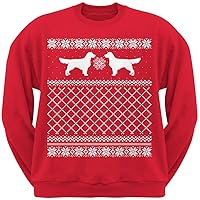 Golden Retriever Red Adult Ugly Christmas Sweater Crew Neck Sweatshirt