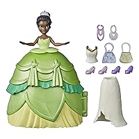 Disney Princess Secret Styles Fashion Surprise Tiana, Mini Doll Playset with Extra Clothes and Accessories, Toy for Girls 4 and Up