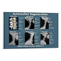 Spinal Degeneration Level Chart Demonstration Chart Spinal Subluxation Art Poster (1) Canvas Poster Bedroom Decor Office Room Decor Gift Frame-style 30x20inch(75x50cm)