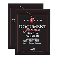 MCS Format Document Frame, Diploma and Certificate Frame, Black, 8.5 x 11, 2-Pack