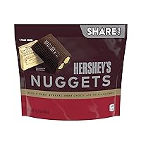 HERSHEY'S NUGGETS Special Dark Chocolate with Almonds Candy, Share Pack, 10.1 oz Bag