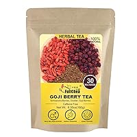 FullChea - Goji Berry Tea For Men, 30 Count X 6g - Premium Five Flavors Herbal Tea Combination - Schisandra Berries, Dodder, Wolfberry - Support Kidney Health & Boost Energy