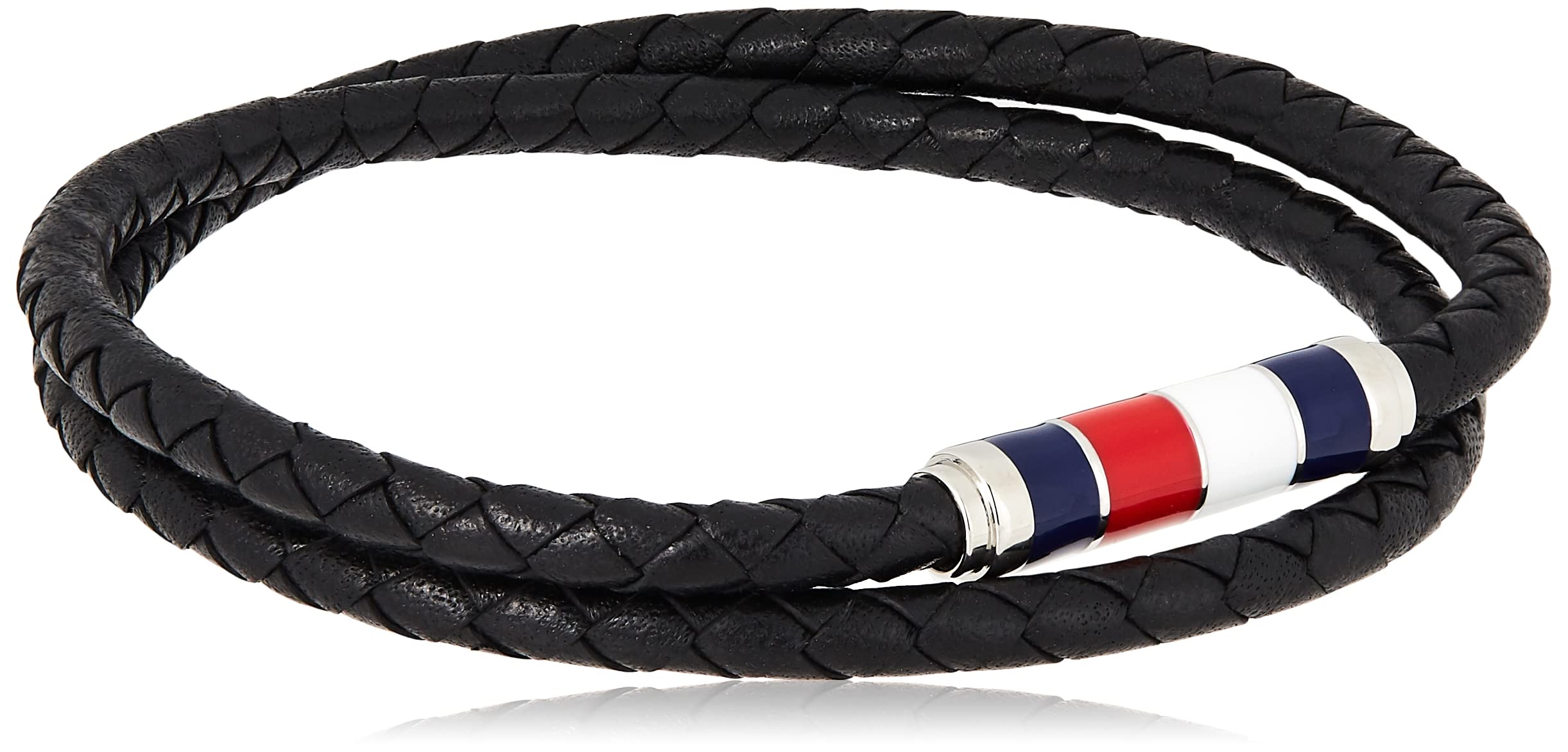 Tommy Hilfiger Men's Jewelry Leather Double Wrap Bracelet