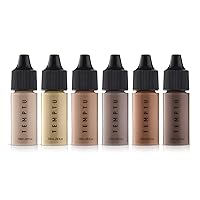 Perfect Canvas Airbrush Eyeshadow Bottle: Long-lasting, Quick-Setting Cream-To-Matte Eyeshadows, Neutral, Earth-Toned Palette, 6 Shades