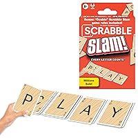 Winning Moves Games Scrabble Slam The Original 2000's Mega Hit Scrabble Card Game USA, Fast-Paced Card Game Version of Scrabble, for 2 to 4 Players, Ages 8+