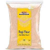 Rani Raggi Flour (Finger Millet) 64oz (4lbs) 1.81kg Bulk ~ All Natural | Vegan | Gluten Friendly | NON-GMO | Indian Origin