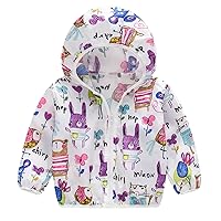 Coat Size 16 Toddler Boys Girls Sunscreen Jackets Printing Cartoon Hooded Outerwear Winter Coats Boys 10