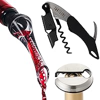 Aerator Pourer, Wine Opener, and Foil Cutter Bundle by Vintorio