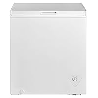 Midea WHS-185C1 Single Door Chest Freezer, 5.0 Cubic Feet, White