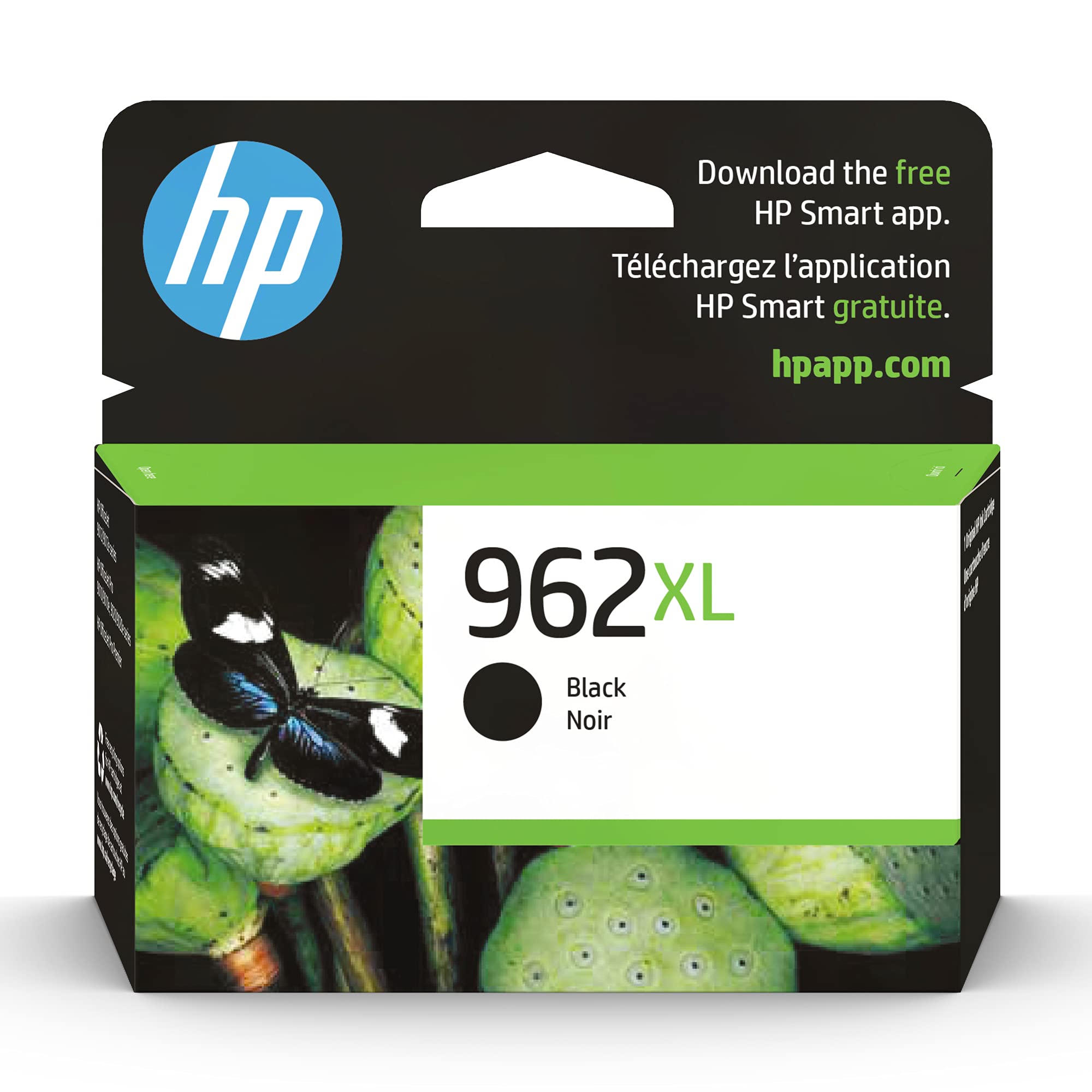 HP 962XL Black High-yield Ink Cartridge | Works with HP OfficeJet 9010 Series, HP OfficeJet Pro 9010, 9020 Series | Eligible for Instant Ink | 3JA03AN